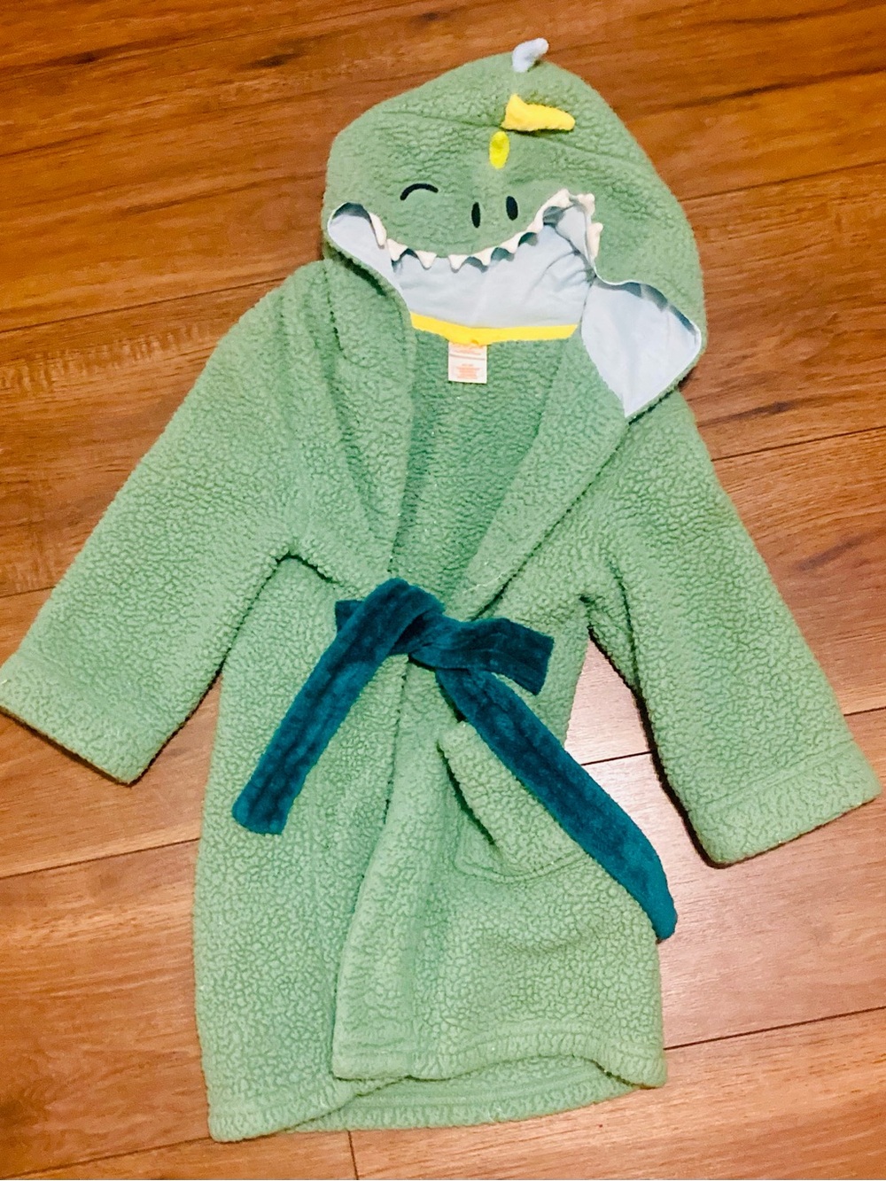 Cat and Jack Green Bath Robe robe- Size 4T/5T Toddler